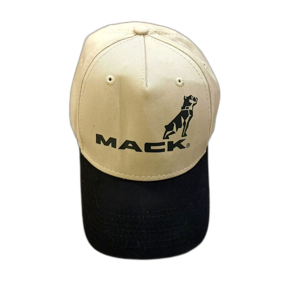H3 Headwear Baseball Cap Beige/Black Solid Cotton Twill Adjustable One Size Mack